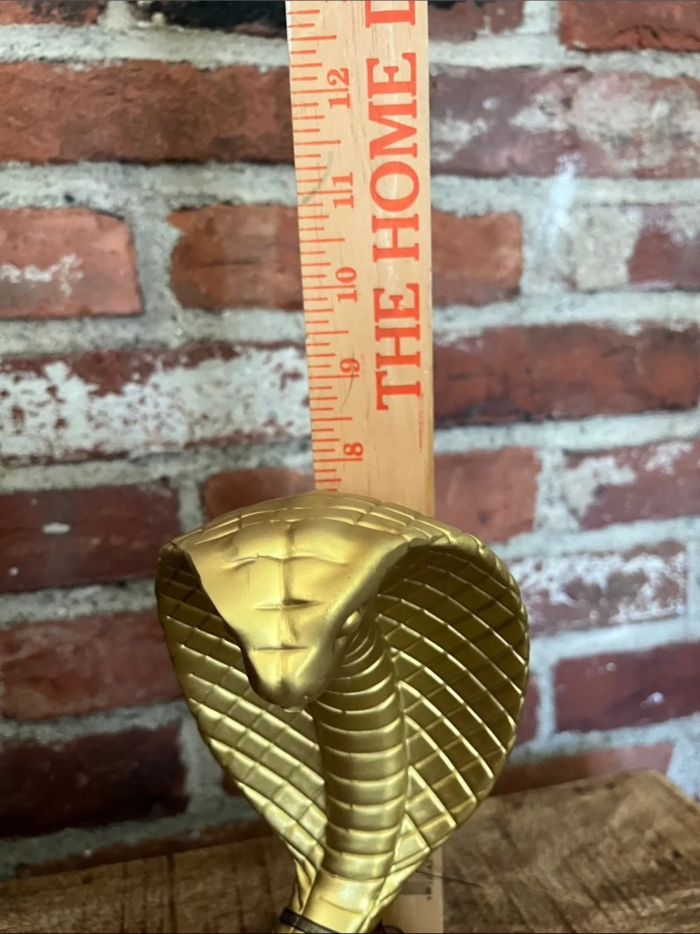 Tahari Gold Cobra with Iridescent Crystal Ball 8 inches tall - Picture 9 of 9